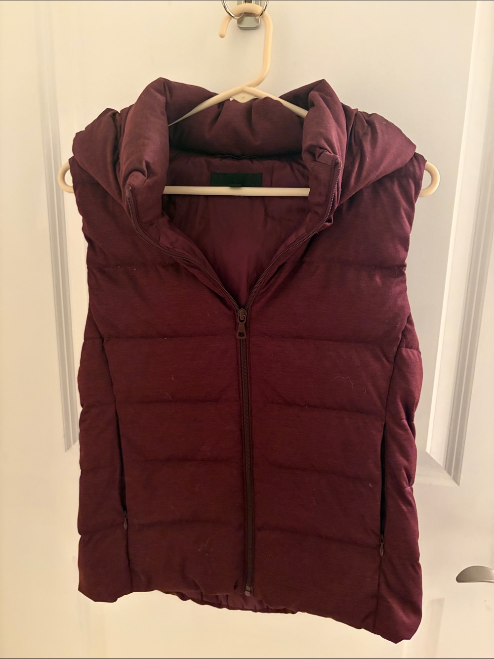 Hooded Uniqlo down vest size small